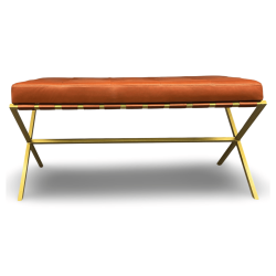 Sohomanje Gold Metal Deri Bench - Soho439 - 2