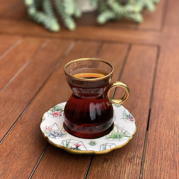 Şeyda&Aslı Tekli Papatya Çay Takım Sedum - 1