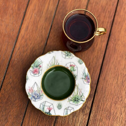 Şeyda&Aslı Tekli Papatya Çay Takım Sedum - 2
