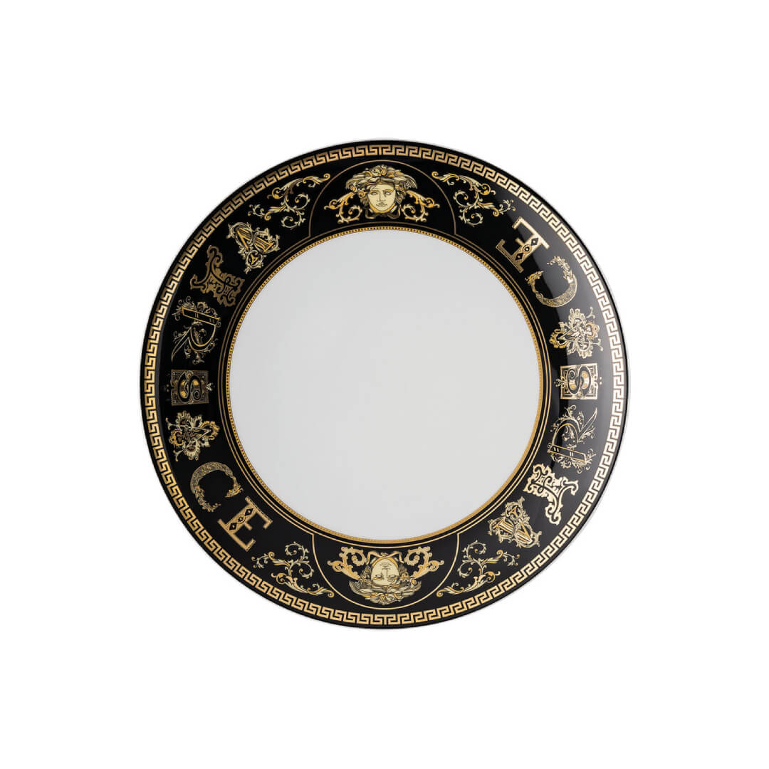  Versace Virtus Gala Siyah Tatlı Tabağı 21 Cm