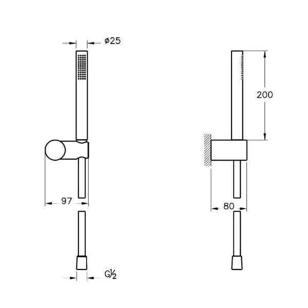 Vitra 1F El Duşu Takımı Nikel A4554334 - 2