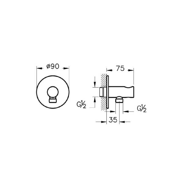 Vitra Ankastre El Duşu Çıkışı Nikel A4262534 - 2