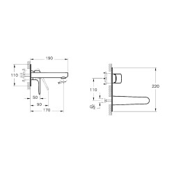 Vitra Ankastre Lavabo Bataryası Krom A42721 - 2