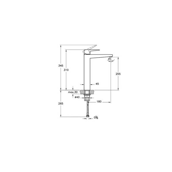 Vitra Artema Root Square Lavabo Bataryası Altın A4273323 - 2