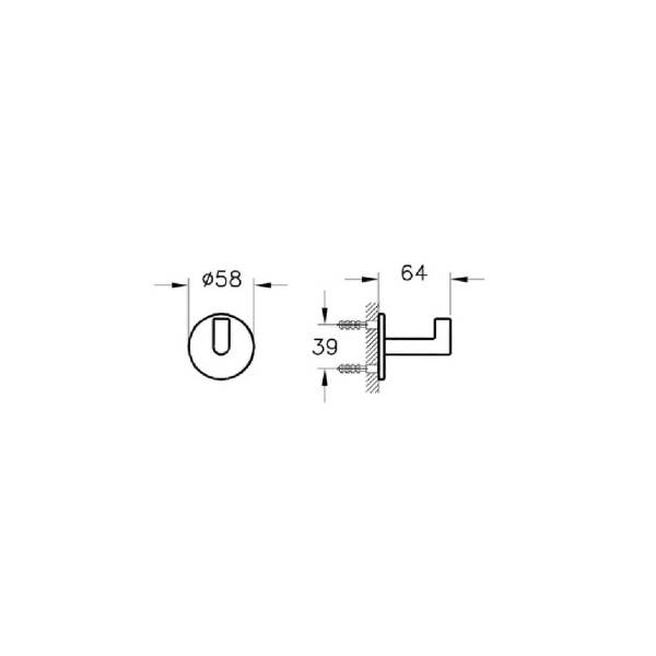 Vitra Askı Tekli-Fırçalı Nikel - 2