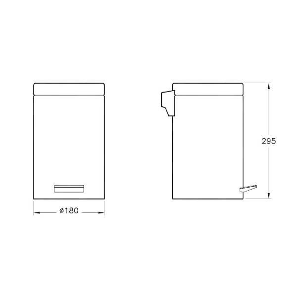 Arkitekta Çöp Kovası 4,5 L Çelik A44012 - 2