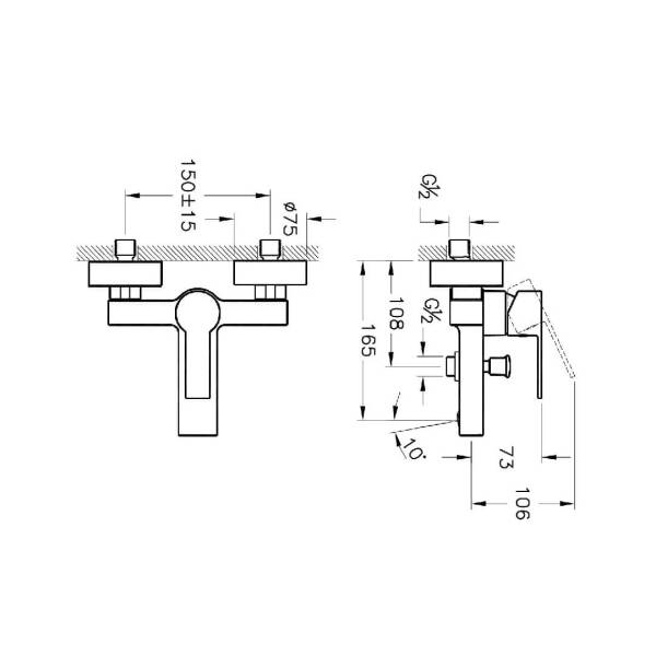 Vitra Flo S Banyo Bataryası Altın A4193723 - 2