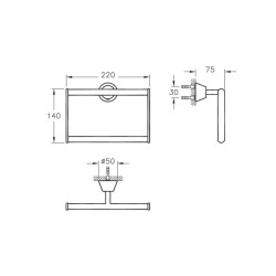 Vitra Matrix Halka Havluluk Krom A44577 - 2