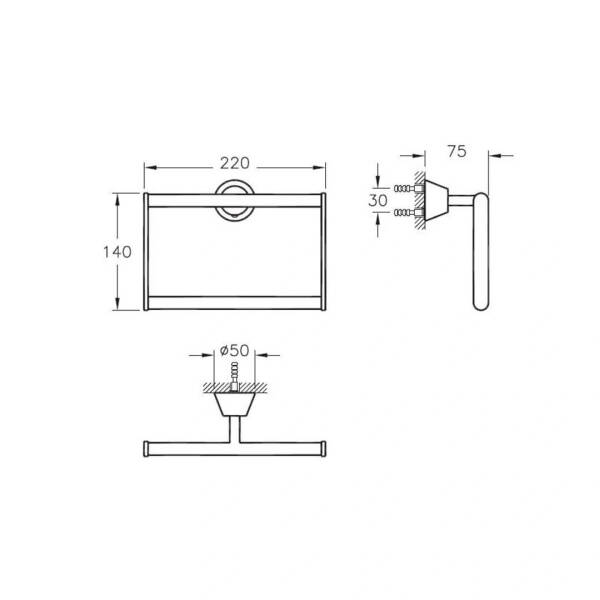 Vitra Matrix Halka Havluluk Krom A44577 - 2