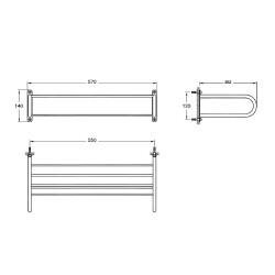 Vitra Arkitekta Havlu Rafı Krom A44373 - 2