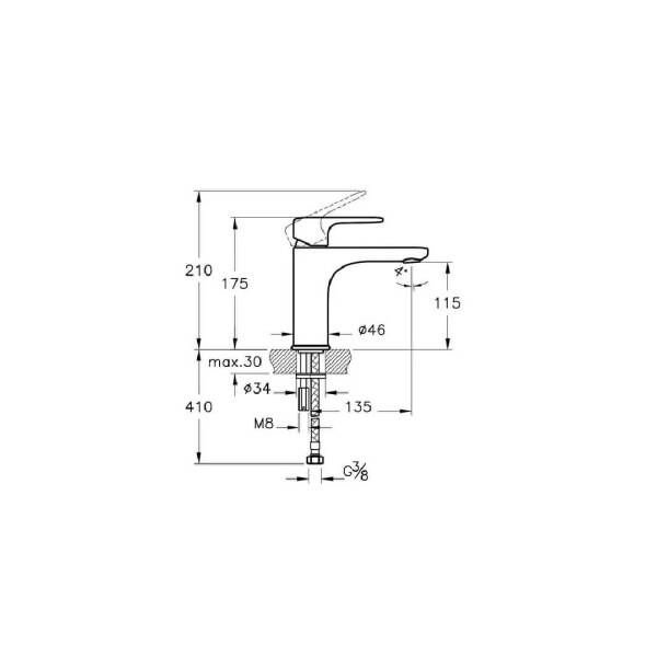 Vitra Yüksek Lavabo Bataryası A42706 - 2