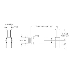 Vitra Origin Lavabo Sifonu Altın A4512323 - 2