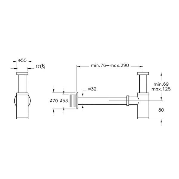 Vitra Origin Lavabo Sifonu Altın A4512323 - 2