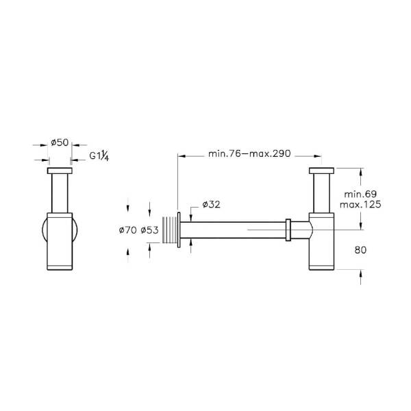 Vitra Origin Lavabo Sifonu Bakır A4512326 - 2