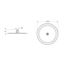 Vitra Lite Ls Duş Başlığı 300 Mm A45674 - 2