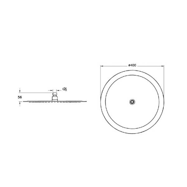 Vitra Lite Ls Duş Başlığı 400 Mm A45646 - 2