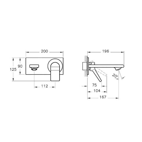 Vitra Memoria Ankastre Lavabo Bataryası Krom A42345 - 2