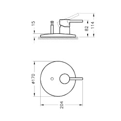 Vitra Minimax S Ankastre Banyo Bataryası Krom A42210 - 2