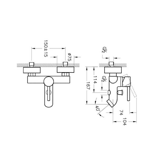 Vitra Minimax S Banyo Bataryası Krom A41994 - 2