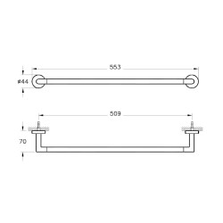 Vitra Minimax Uzun Havluluk Krom A44784 - 2