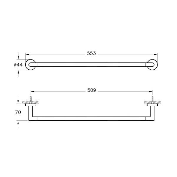 Vitra Minimax Uzun Havluluk Krom A44784 - 2