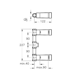 Vitra Origin Ankastre Lavabo Bataryası A40835 - 2