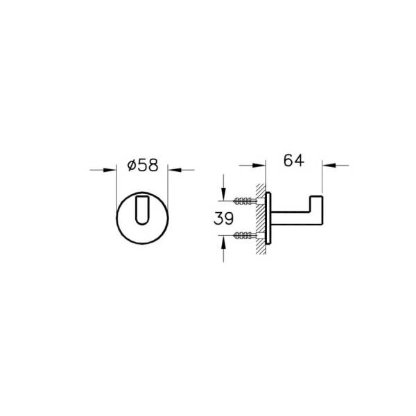 Vitra Origin Askı Mat Siyah A4488436 - 2