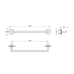 Vitra Origin Havluluk 45 cm Bakır A4488626 - 2