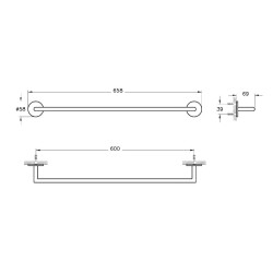 Vitra Origin Havluluk 60 cm Bakır A4489726 - 2