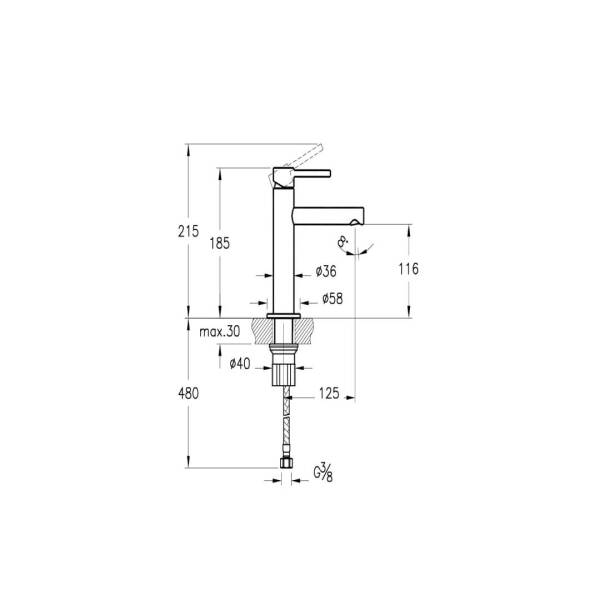 Vitra Origin Lavabo Bataryası Krom A42556 - 2