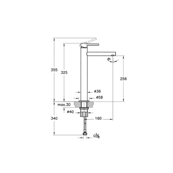 Vitra Origin Yüksek Lavabo Bataryası A42558 - 3