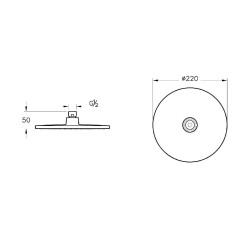 Vitra Rain L Duş Başlığı Krom A45708STA - 2