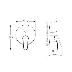 Vitra Root Round Ankastre Banyo Bataryası Krom A42727 - 2