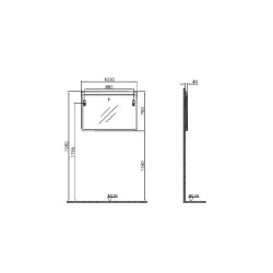 Vitra Sento Aydınlatmalı Ayna 100 cm Açık Meşe 60891 - 2