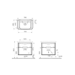 Vitra Sento Lavabo Dolabı 80 cm Mat Antrasit 60836 - 2