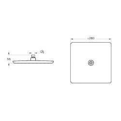 Vitra Shine Square Duş Başlığı A45632STA - 2