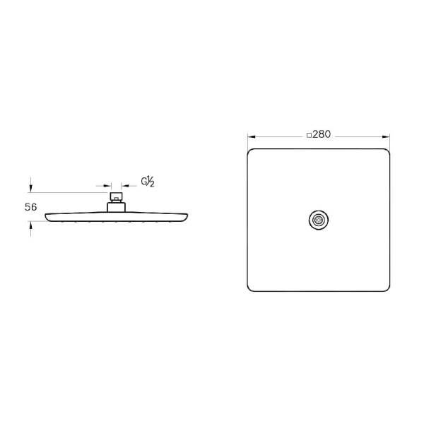 Vitra Shine Square Duş Başlığı A45632STA - 2