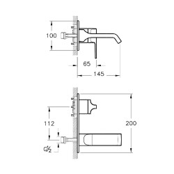 Vitra Suit U Ankastre Lavabo Bataryası Bakır A4248726 - 2