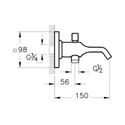 Vitra - Suit U Çıkış Ucu Bakır A4249026 - 2