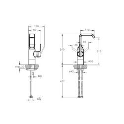 Vitra Suit U Yüksek Lavabo Bataryası A4246923 - 2