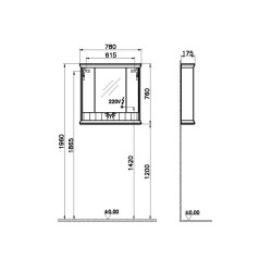 Vitra Valarte Dolaplı Ayna 80 cm Mat Beyaz 62231 - 2