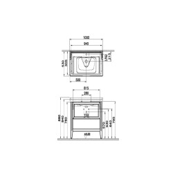 Vitra Valarte Lavabo Dolabı 100 cm Mat Gri 62184 - 2