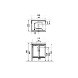 Vitra Valarte Lavabo Dolabı 100 cm Mat Beyaz 62156 - 2