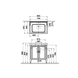 Vitra Valarte Lavabo Dolabı 80 cm Mat Beyaz 62153 - 2