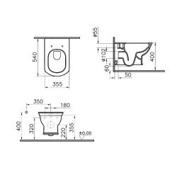 Vitra Valarte Rim-Ex Asma Klozet 54 cm Beyaz 7805B003-0090 - 2